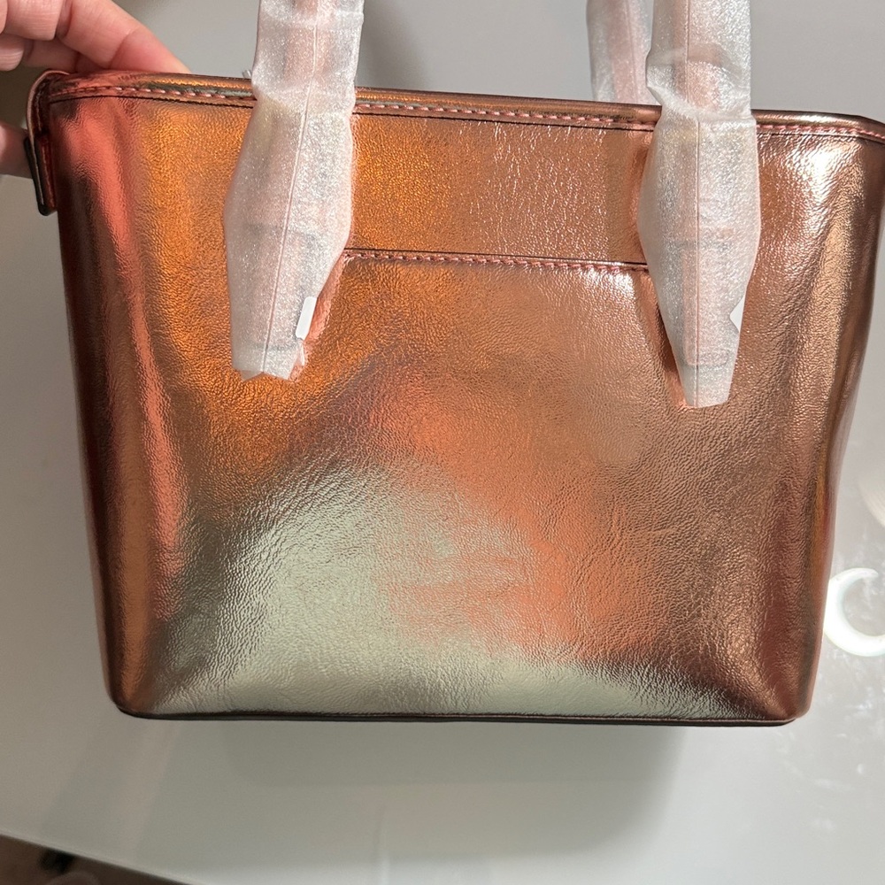 Michael Kors Metallic Rose Gold Tote - Picture 4 of 5
